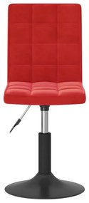 Cadeiras de jantar giratórias 2 pcs veludo vermelho tinto