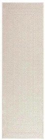 Tapete ZIZUR creme 80x250cm aspeto de juta interior e exterior