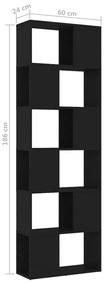 Estante/divisória 60x24x186 cm contraplacado preto