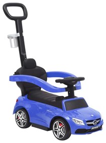 80325 vidaXL Carro infantil de empurrar Mercedes-Benz C63 azul
