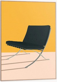 Impressão digital emoldurada Barcelona Chair