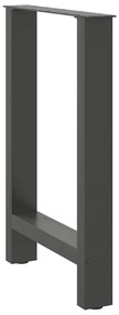 Pés para mesa de jantar antracite 2 peças 60x(72-73) cm aço