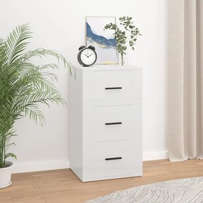 vidaXL Aparador 40x33x70 cm derivados de madeira branco brilhante