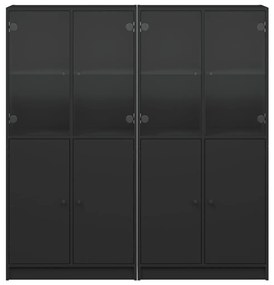 Estante c/ portas 136x37x142 cm derivados de madeira preto