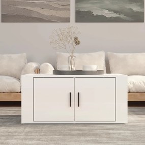 vidaXL Mesa de centro 80x50x36 cm derivados madeira branco brilhante