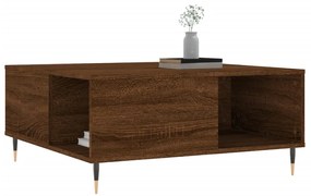 Mesa de centro 80x80x36,5cm derivados madeira carvalho castanho