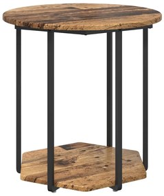 Conjunto de Mesas de Apoio 2 pcs Madeira Velha, Madeira de Engenharia