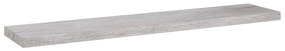 Prateleiras de parede 2 pcs 120x23,5x3,8cm MDF cinzento-cimento