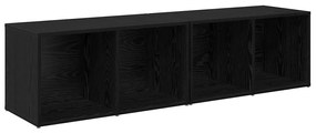 Conjunto de móvel de TV 2 pcs Carvalho Preto 37 x 35 x 107 cm
