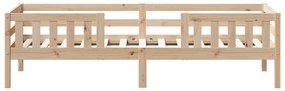 Cama sem colchão 75x190 cm madeira de pinho maciça