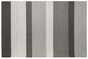 Tapete em lã cinzenta 140 x 200 cm AKKAYA Beliani