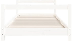 Estrutura de cama infantil 80x200 cm pinho maciço branco