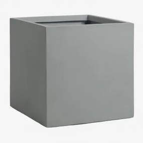 Vaso De Flores Quadrado Para Exterior Em Cimento Lucas Cinza Claro & 50 X 50 X 50 Cm - Sklum