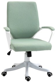 Vinsetto Cadeira de Escritório Ergonómica Giratória Altura Ajustável Suporte Lombar Confortável Design Moderno 62x69x92-102 cm Verde | Aosom Portugal