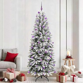 vidaXL Árvore de Natal Artificial com 300 LEDs Branco 240 cm