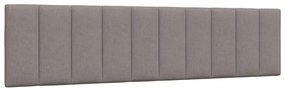 Cama sem colchão 200x200 cm tecido cinzento-acastanhado