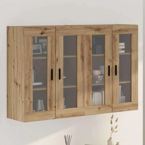vidaXL Gabinetes de Parede 2 peças Carvalho Artesanal 69.5 x 34 x 90 cm em Madeira de Engenharia