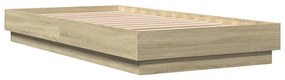 Estrutura de cama 75x190cm derivados de madeira carvalho sonoma