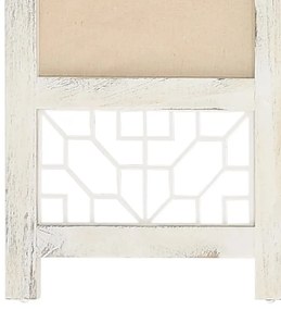 Biombo com 6 painéis 210x165 cm tecido cor creme