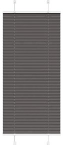 Preto Plissada Cega 55x100 cm Largura Tecido 54,4 cm Poliéster