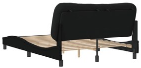 Estrutura de cama sem colchão 120x200 cm tecido preto