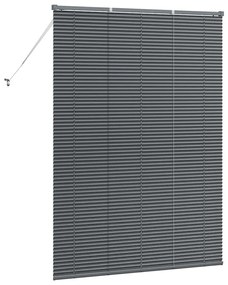 Persiana de Janela Cinzento-escuro 80 x 130 cm Alumínio