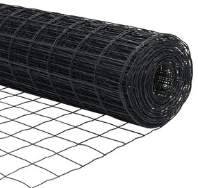 Cerca Euro com 7 Postes Flangeados 1x10 m Aço Galvanizado