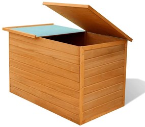 Caixa de arrumação para jardim 126x72x72 cm madeira