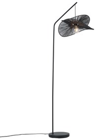 Candeeiro de pé Art Déco preto com abajur preto - Nest Art Deco
