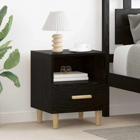 vidaXL Armário de Cabeceira 2 pcs Carvalho Preto 40 x 35 x 47 cm