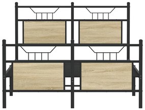 Estrutura cama s/ colchão derivados de madeira carvalho sonoma
