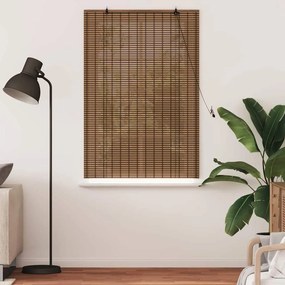 Persiana de Janela com cortinas Manual Castanho 110 x 160 cm Bambu