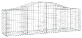 Cestos gabião arqueados 12pcs 200x50x60/80 cm ferro galvanizado