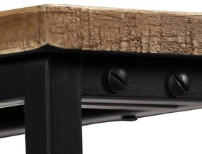Mesa consola em teca reciclada maciça 90x30x76 cm