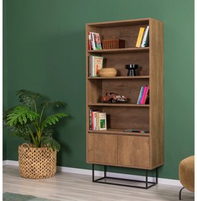 Conjunto de Mobiliário de Sala Laxus – Noz/Preto – 90x39x40 cm