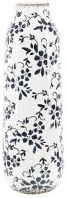 Vaso branco e azul marinho 35 cm MULAI Beliani