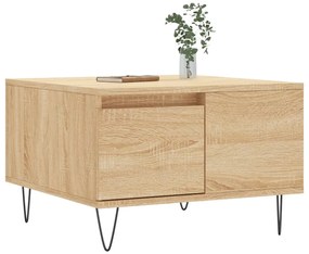 Mesa de centro 55x55x36,5 cm derivados madeira carvalho sonoma