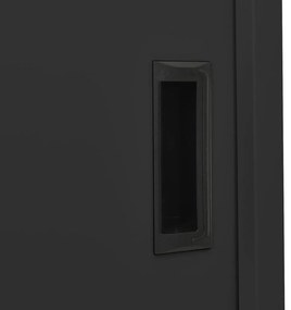 Armário escritório porta deslizante 90x40x180 cm aço antracite