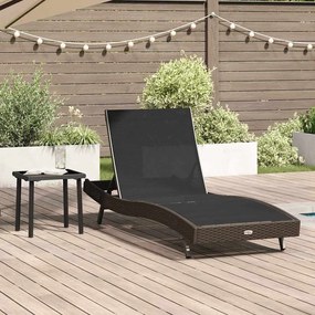vidaXL Espreguiçadeira com almofada -pessoa 2 pcs Castanho 40 x 40 x 40.5 cm