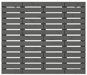 Cabeceira de parede 141x3x91,5 cm madeira de pinho maciça cinza