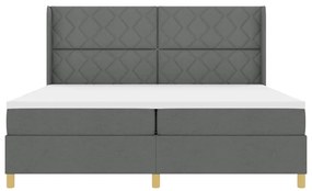Cama Box com Colchão Cinza Escuro 200x200 cm
