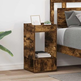 vidaXL Mesa de apoio 2 pcs Carvalho Defumado 30 x 30 x 56 cm