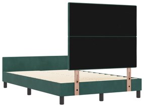 Cama vidaXL em Verde Escuro, 120x190 cm, Feita de Veludo