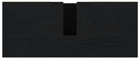 Gabinete de Pia de Banheiro vidaXL Carvalho Preto 80x33x60 cm Madeira