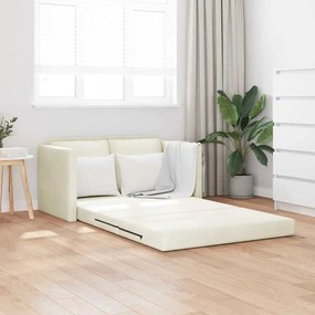 Loveseat 2 lugares Creme Tecido, Madeira 2 lugares
