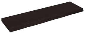 vidaXL Tampo de mesa 140x40x(2-6) cm carvalho tratado castanho-escuro