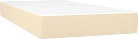 347739 vidaXL Colchão de molas ensacadas firmeza média 100x200x20 cm tecido cor creme