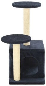 Árvore p/ gatos c/ postes arranhadores sisal 60 cm azul escuro