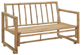 Banco de jardim com almofadões 115 cm bambu