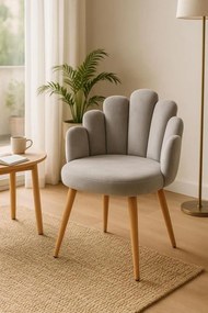 Cadeira Hand Veludo - Cinza